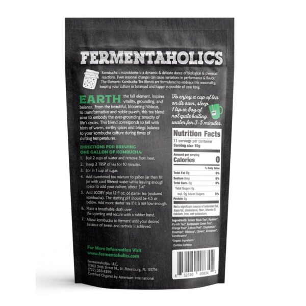 Fermentaholics Organic Kombucha Earth Loose Leaf Herbal Tea Blend